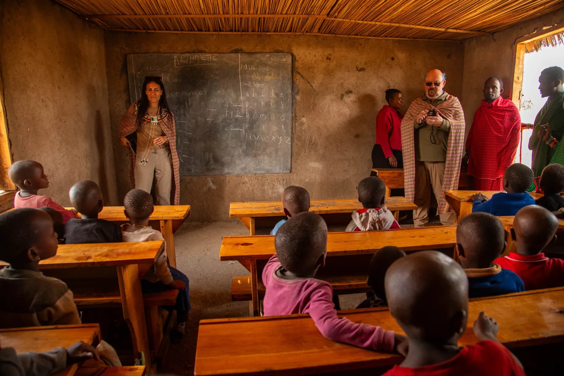 Safari guests and the community they visited